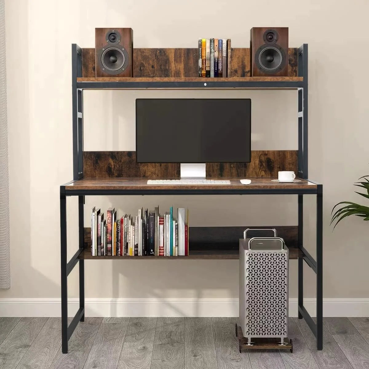 48" Computer Desk with Bookshelf & CPU Stand S606919