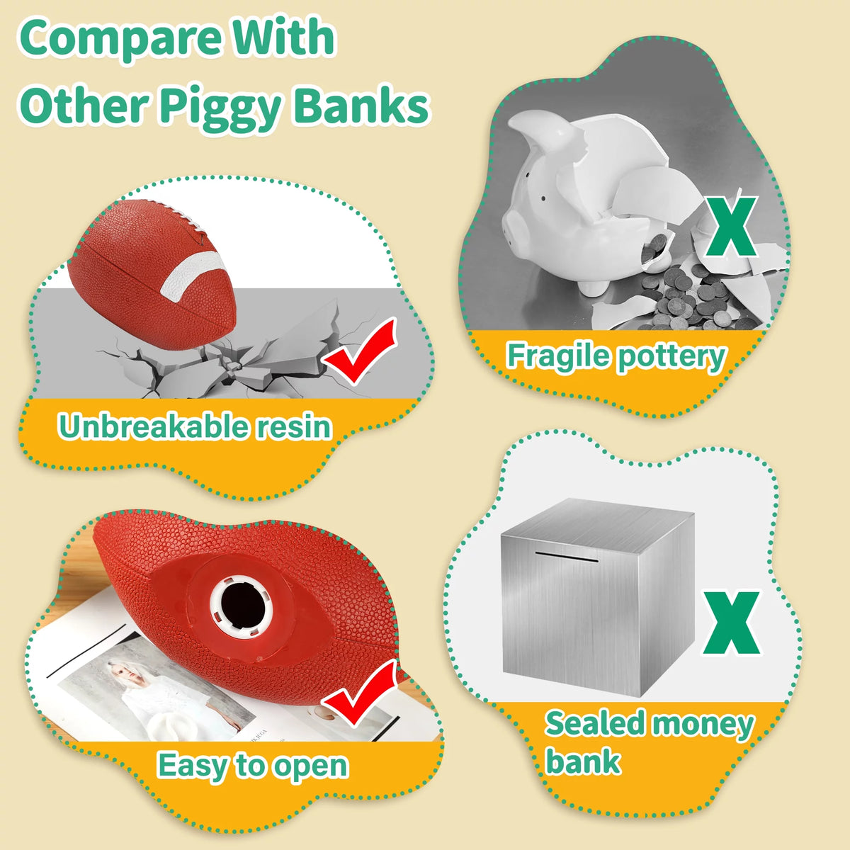 Football Piggy Bank J144999
