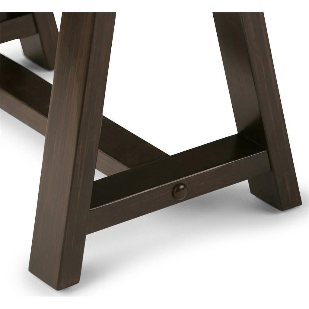 Solid Wood Writing Desk in Dark Chestnut Brown R10935