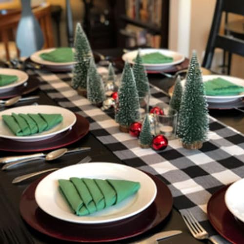 Mini Christmas Trees with Snow and Wooden Base N381