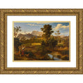 Gold Ornate Wood Frame Double Matted Art Print Y516977