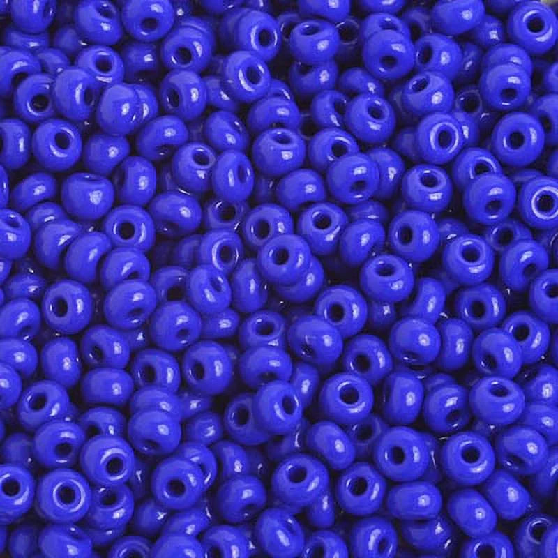 Czech Glass Seed Beads 6/0 Opaque Royal Blue J48715