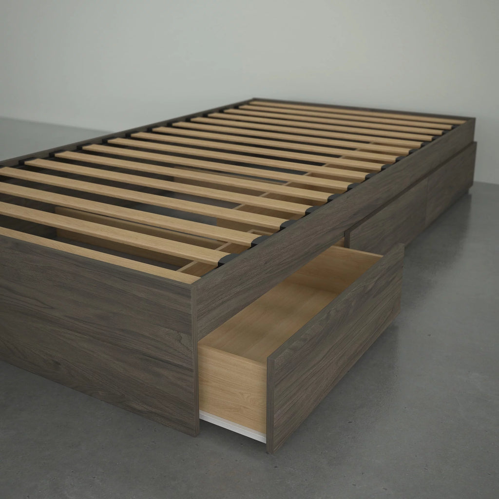 Twin Size Storage Wood Bed Frame with 3 Drawers M6192