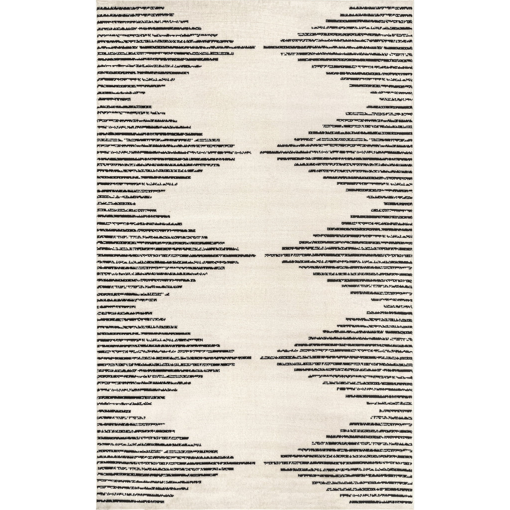 Black Area Rug V4049