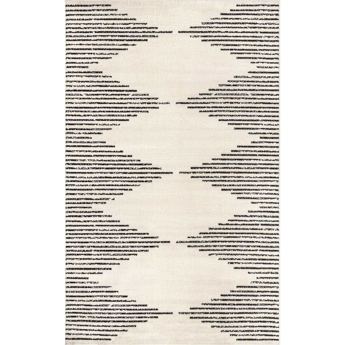 Black Area Rug V4049