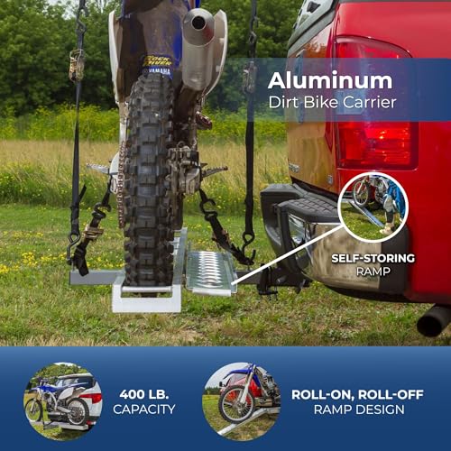 Lightweight Aluminum Motorcycle Hitch Carrier with Loading Ramp X168