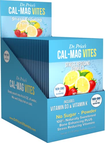 Calcium Magnesium Powder with Vitamin K, D, Strawberry-Lemon 30 Packets X921811