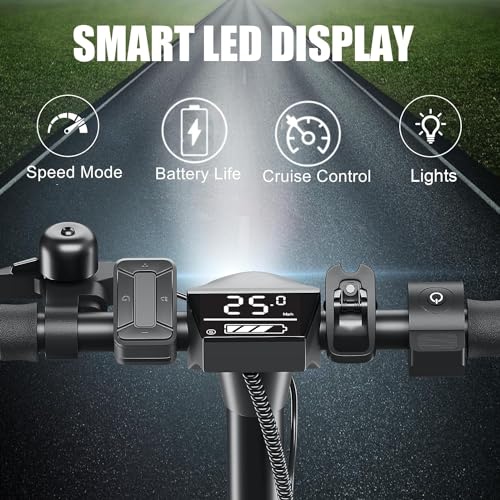 Electric Scooter with Folding, Solid Tires, Dual Braking, Cruise Control N993