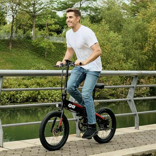 Folding Electric Bike with 576WH Removable Battery, 500W Motor, 20MPH Q89442