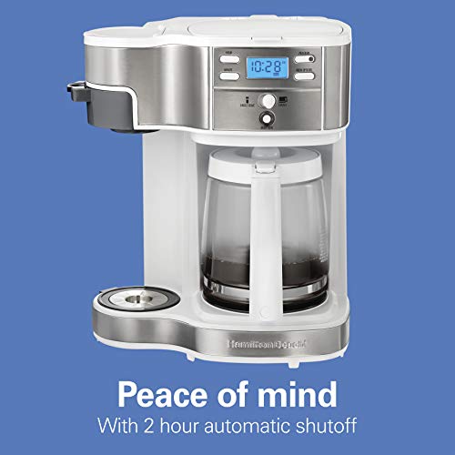 2-Way 12 Cup Programmable Drip Coffee Maker & Single Serve Machine, Glass Carafe, Black H54401