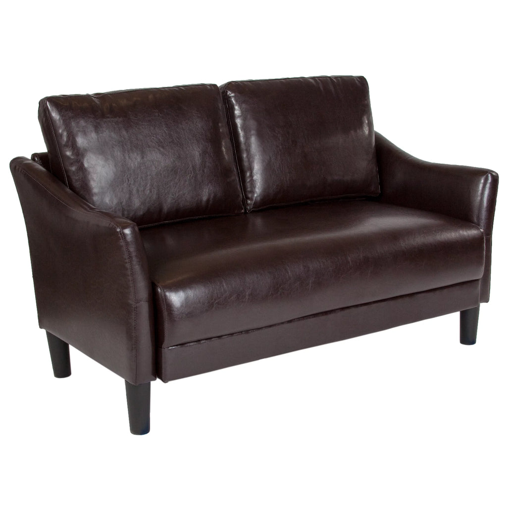 Brown Upholstered Loveseat J2603