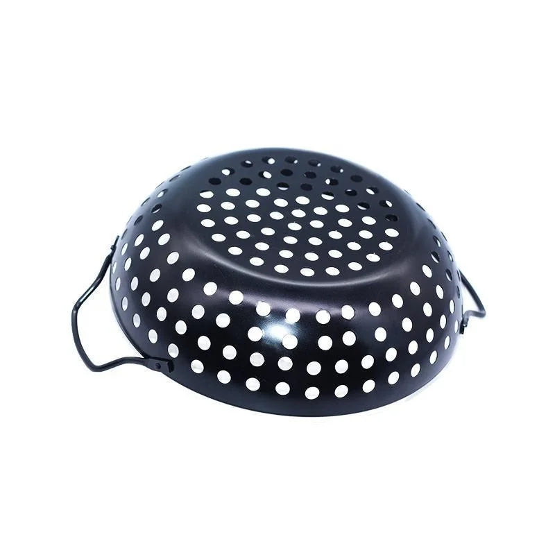 Round Grill Wok with Handle BBQ Accessory V1126