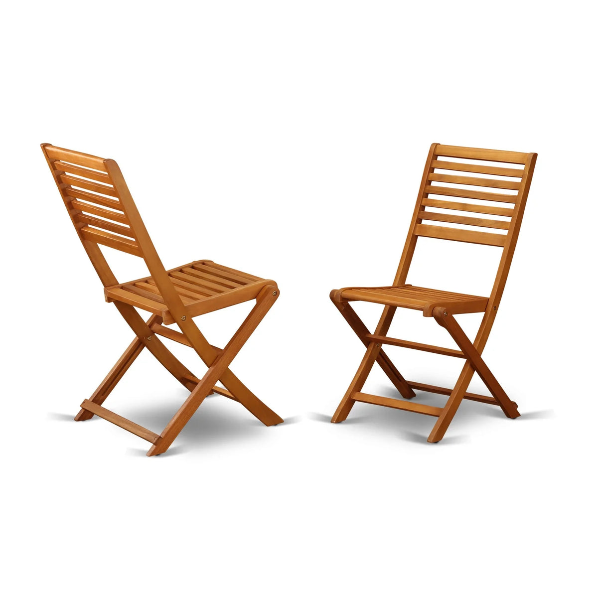 5 Pc Acacia Wooden Patio Set with Table and 4 Chairs Y97458