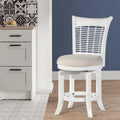White Wood Counter Height Swivel Stool A903