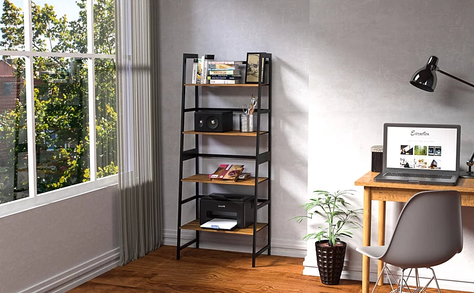 4 Tier Brown Bookshelf D844