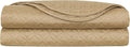 Queen Gold Textured Geometric Coverlet W63057