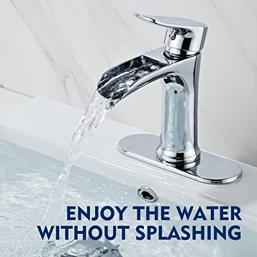Matte Black Single Hole Waterfall Vessel Sink Faucet X5597