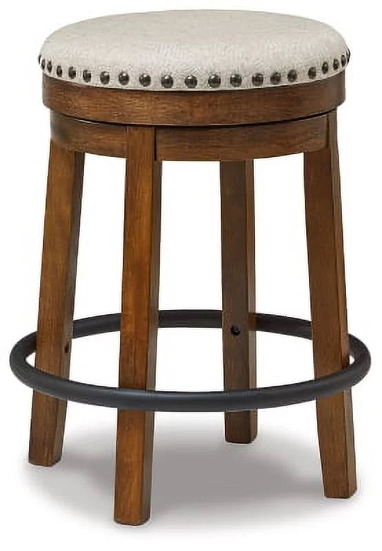 24" Counter Height Upholstered Swivel Stool A809