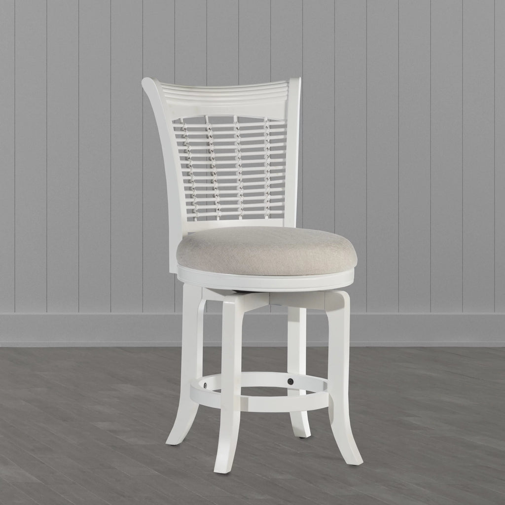 White Wood Counter Height Swivel Stool A903