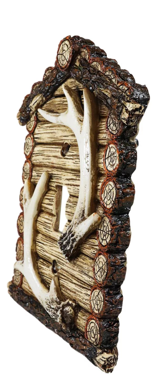 Rustic Deer Antlers Single Toggle Switch Wall Plate C513