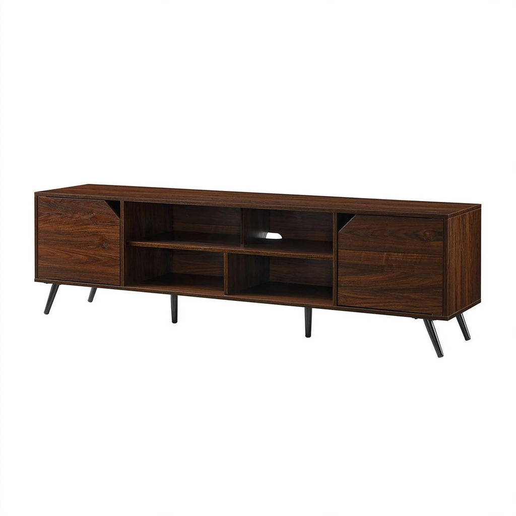 70" Dark Walnut Wood TV Stand C5714