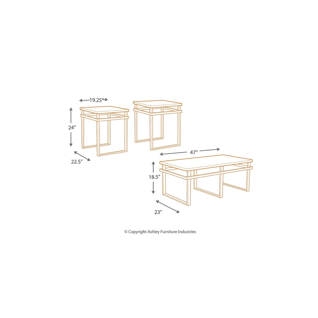 Black Table Set of 3 E935241