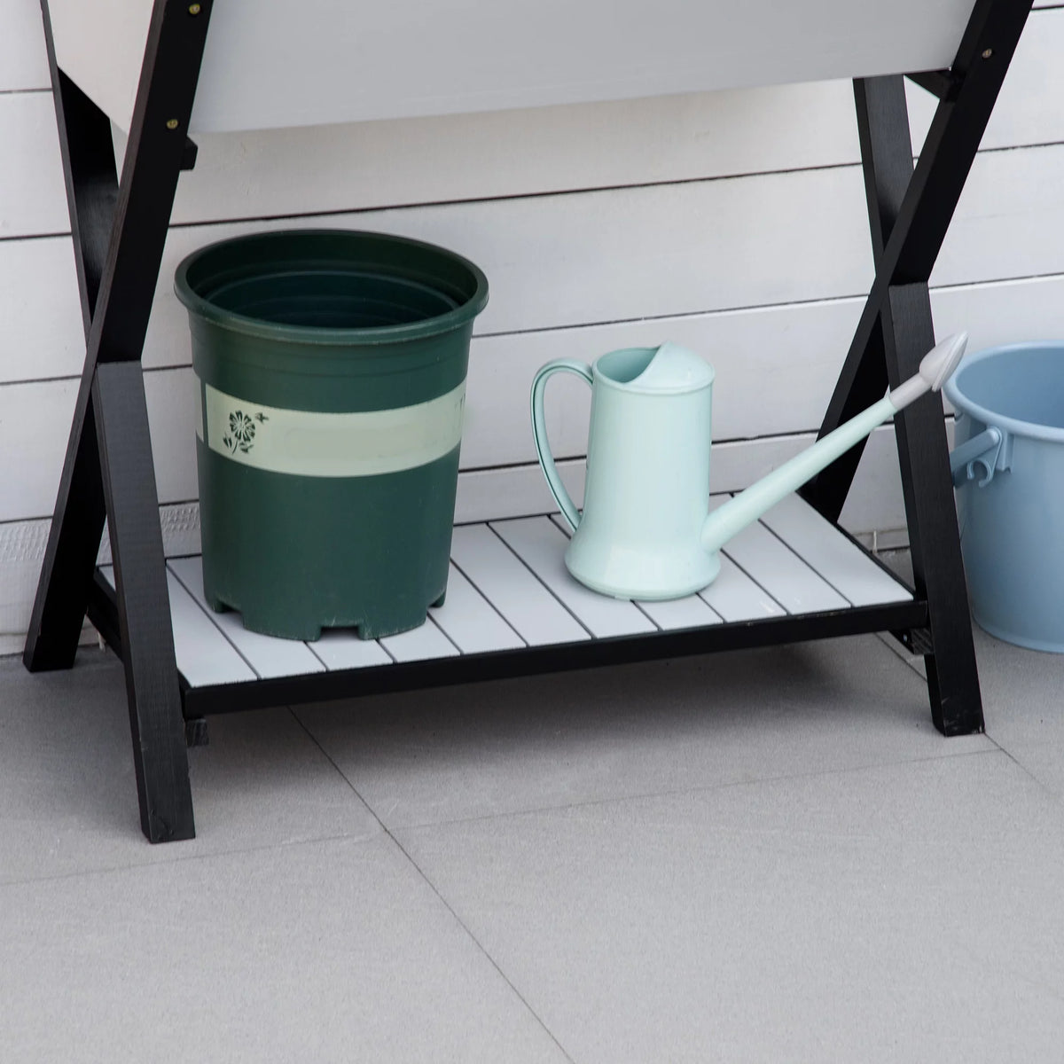 Wood Potting Bench Table with Storage Box N50437