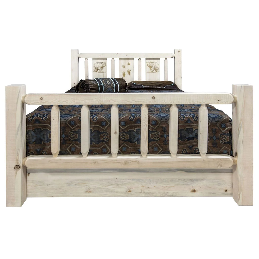 Solid Wood Twin Storage Bed V5455