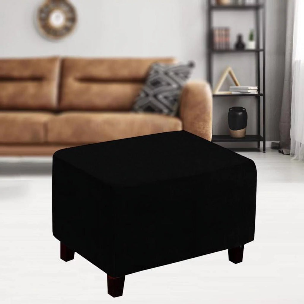 Black Rectangular Footrest V895