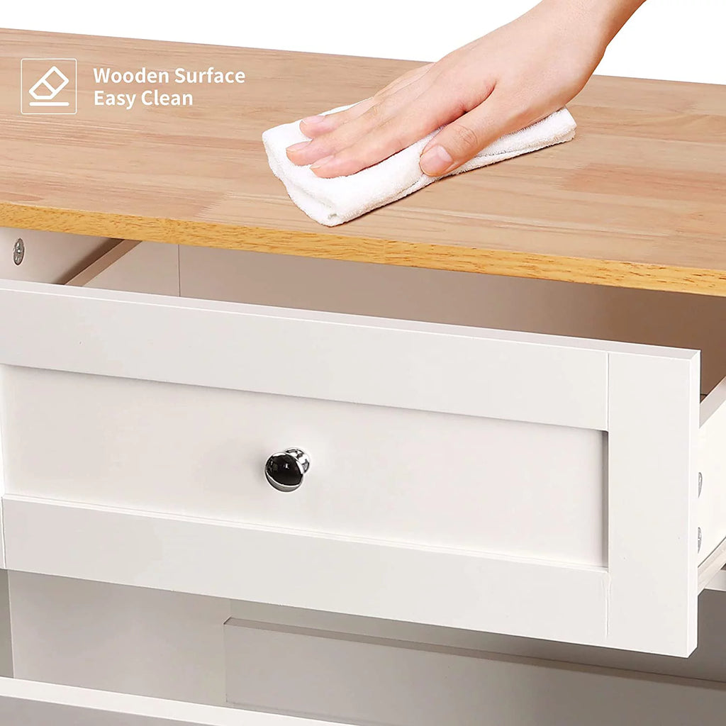 White 20 Gallon Wooden Tilt Out Trash Cabinet F616
