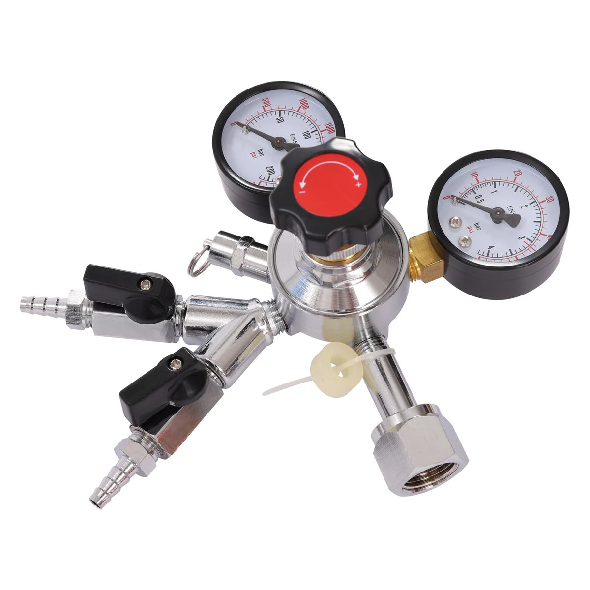 Stainless Steel Double Tap Beer Conversion Kit with Dual Gauge Regulator S865