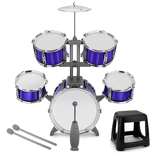 5 Piece Kids Drum Set with Stool K6559