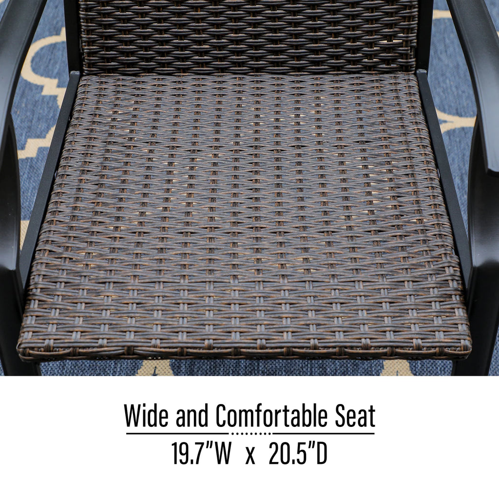 9 Pieces Wicker Rattan Outdoor Patio Dining Set J506243