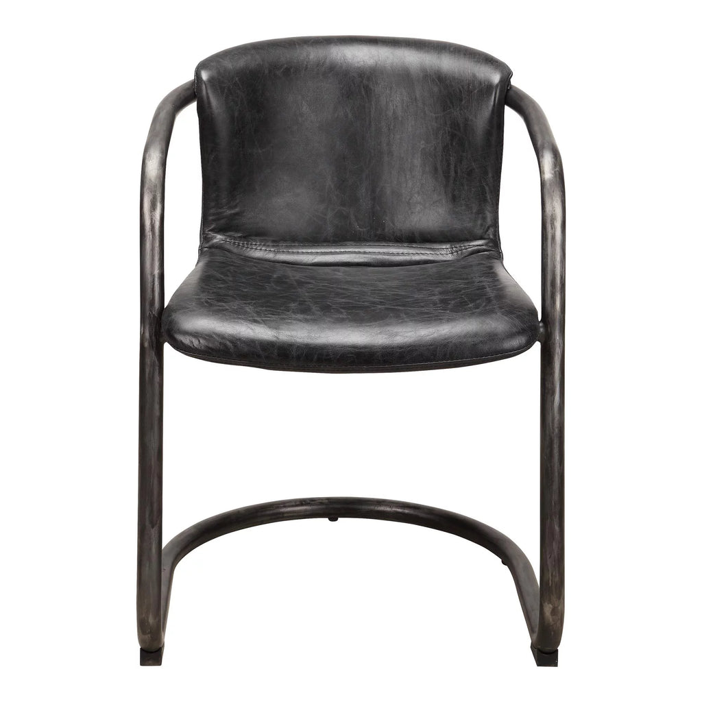 Onyx Black Leather Dining Chair Set Of Two S6510