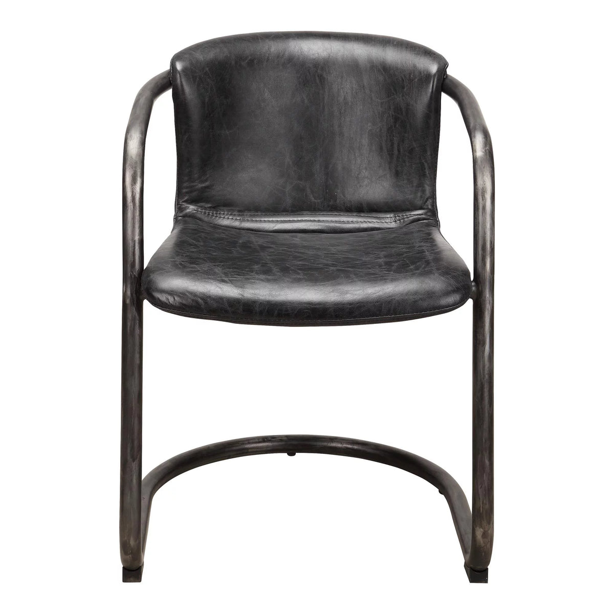 Onyx Black Leather Dining Chair Set Of Two S6510
