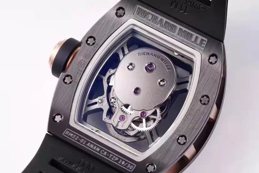 Skull Black Dial Black Bezel Black Rubber Strap Tourbillon Z728721