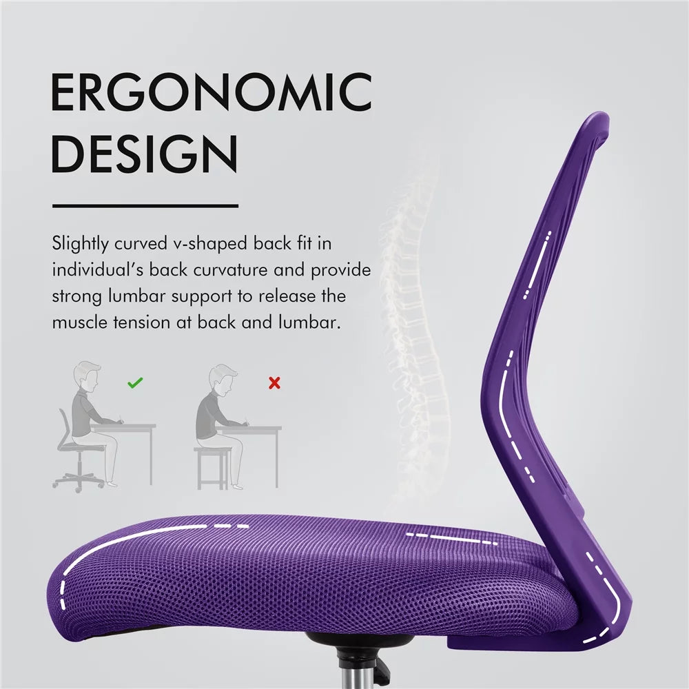 Purple Adjustable Mesh Office Chair B921