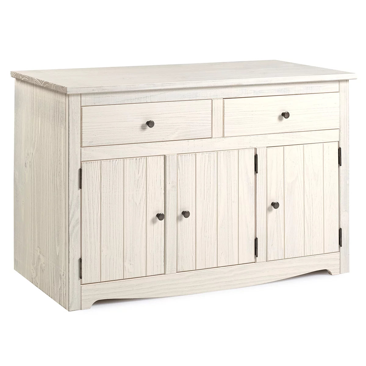 White Distressed Wood Buffet Sideboard Y8768