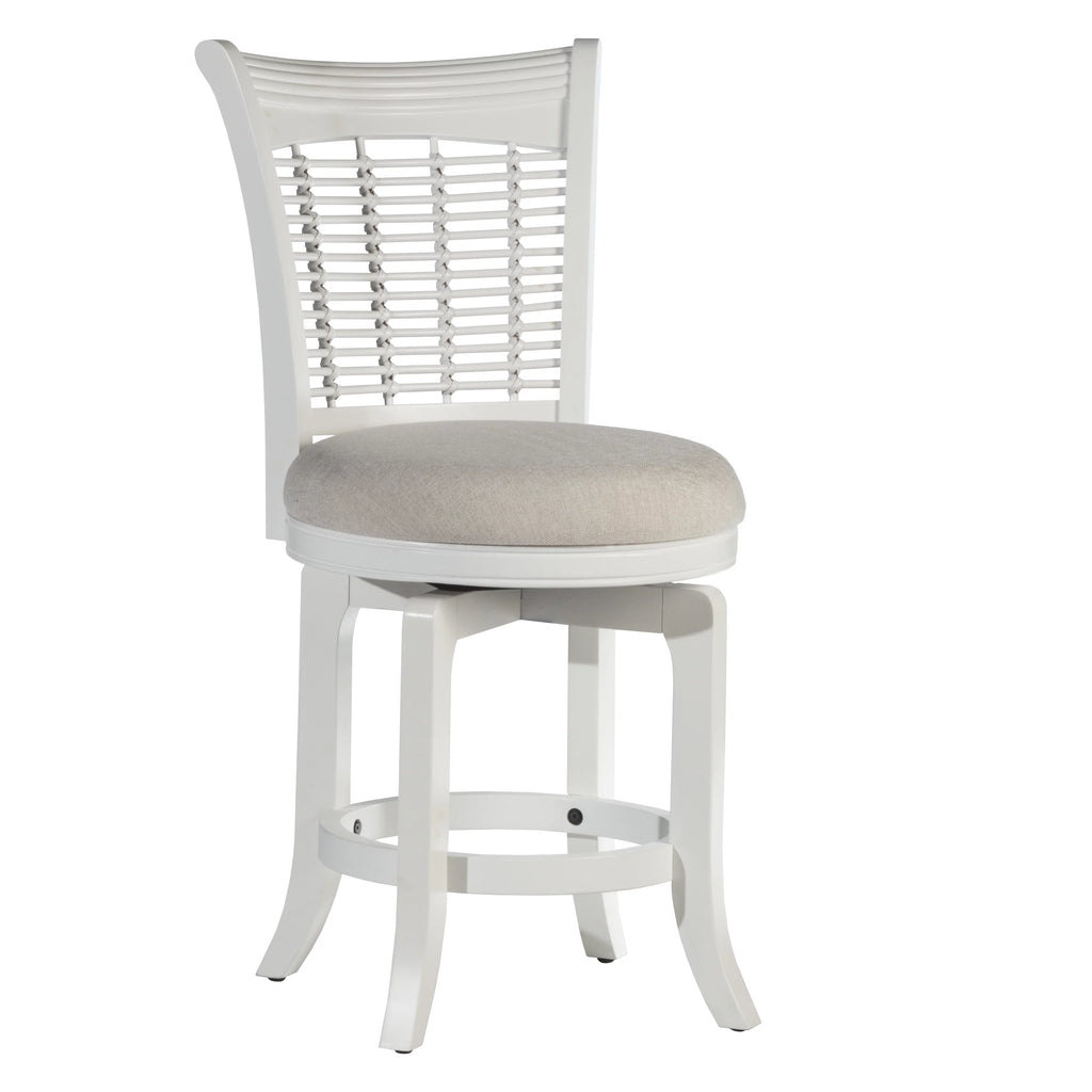 White Wood Counter Height Swivel Stool A903