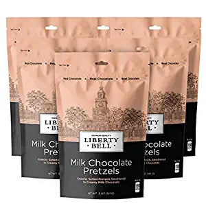 Real Milk Chocolate Covered Pretzels, 5-Ounce Bag, Pack of 6 D903663