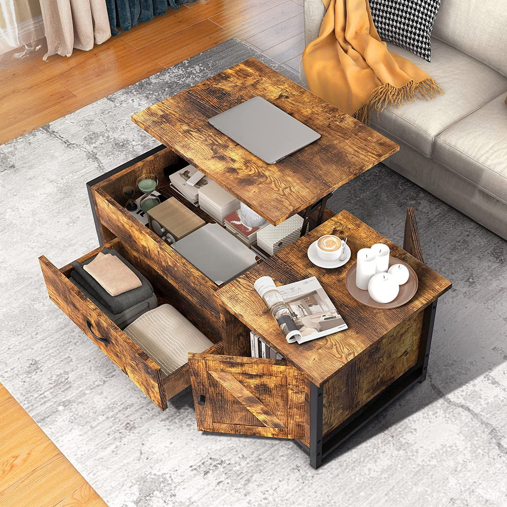 41.7" Lift Top Coffee Table with Storage Drawer Y847