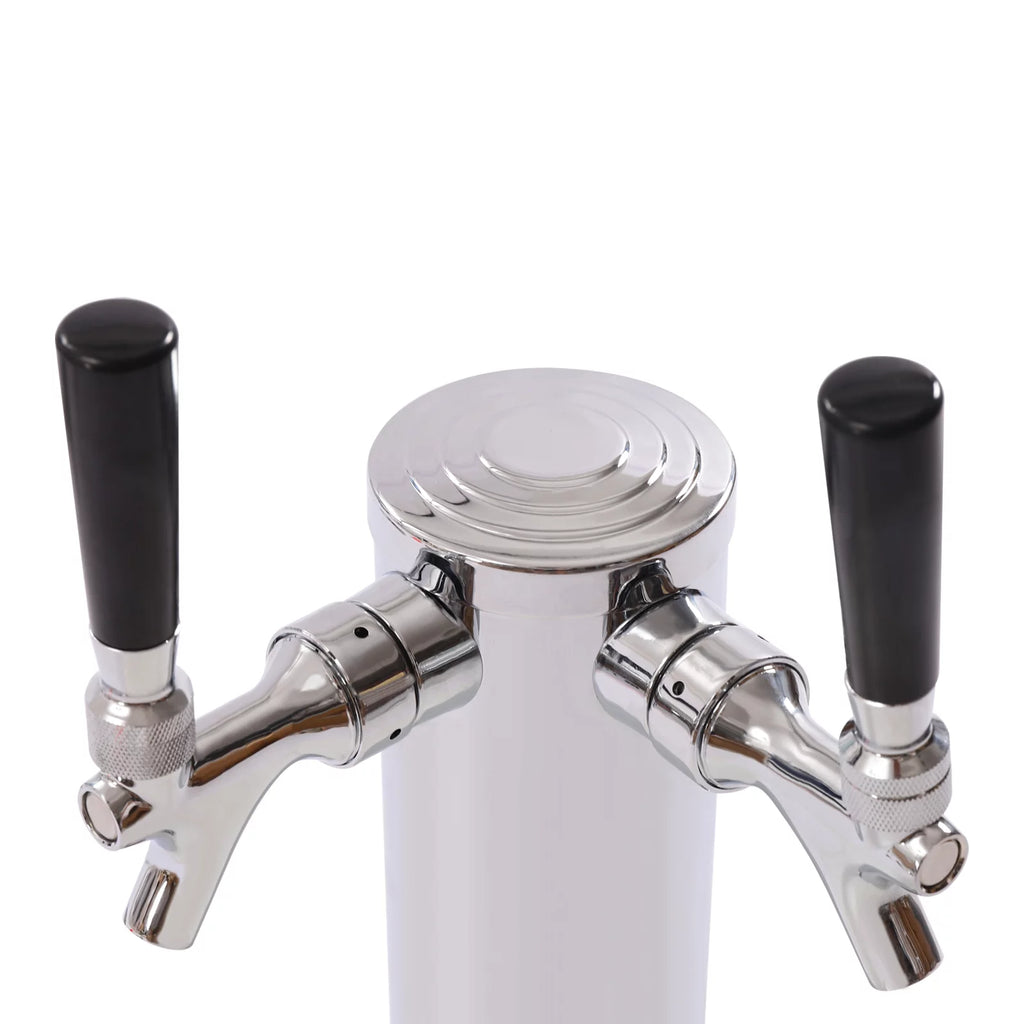 Stainless Steel Double Tap Beer Conversion Kit with Dual Gauge Regulator S865