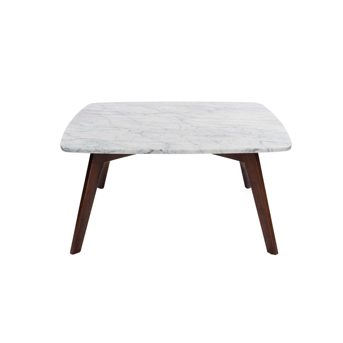 White and Brown Square Marble Coffee Table M9767