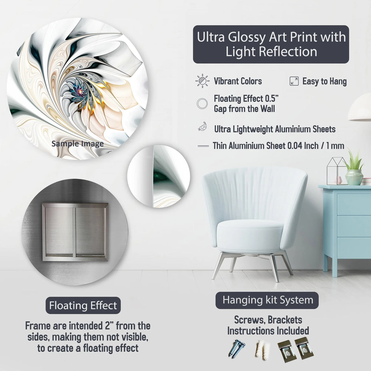 Floral Metal Wall Décor Set R8481