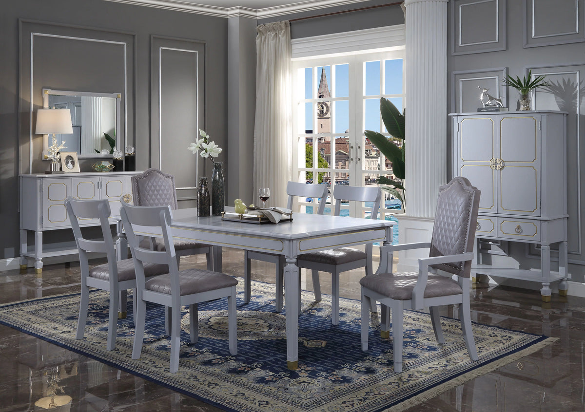 Dining Table Pearl Gray Finish B149