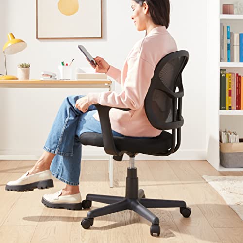 Black Mesh Adjustable Office Desk Chair with Armrests K592693