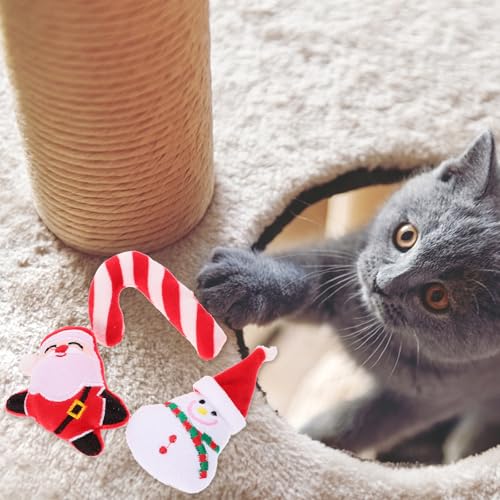 6pcs Christmas Catnip Plush Cat Chew Toy K706