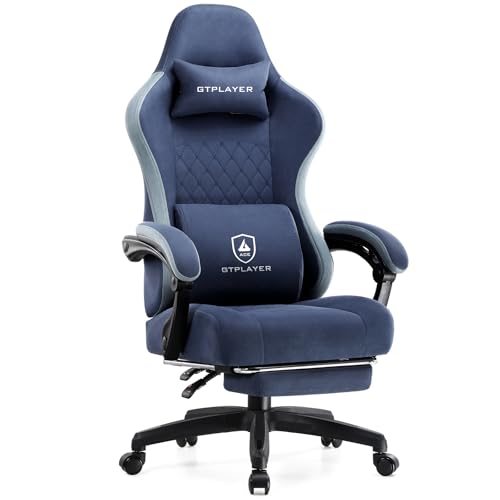 Fabric Gaming Chair with Footrest S781