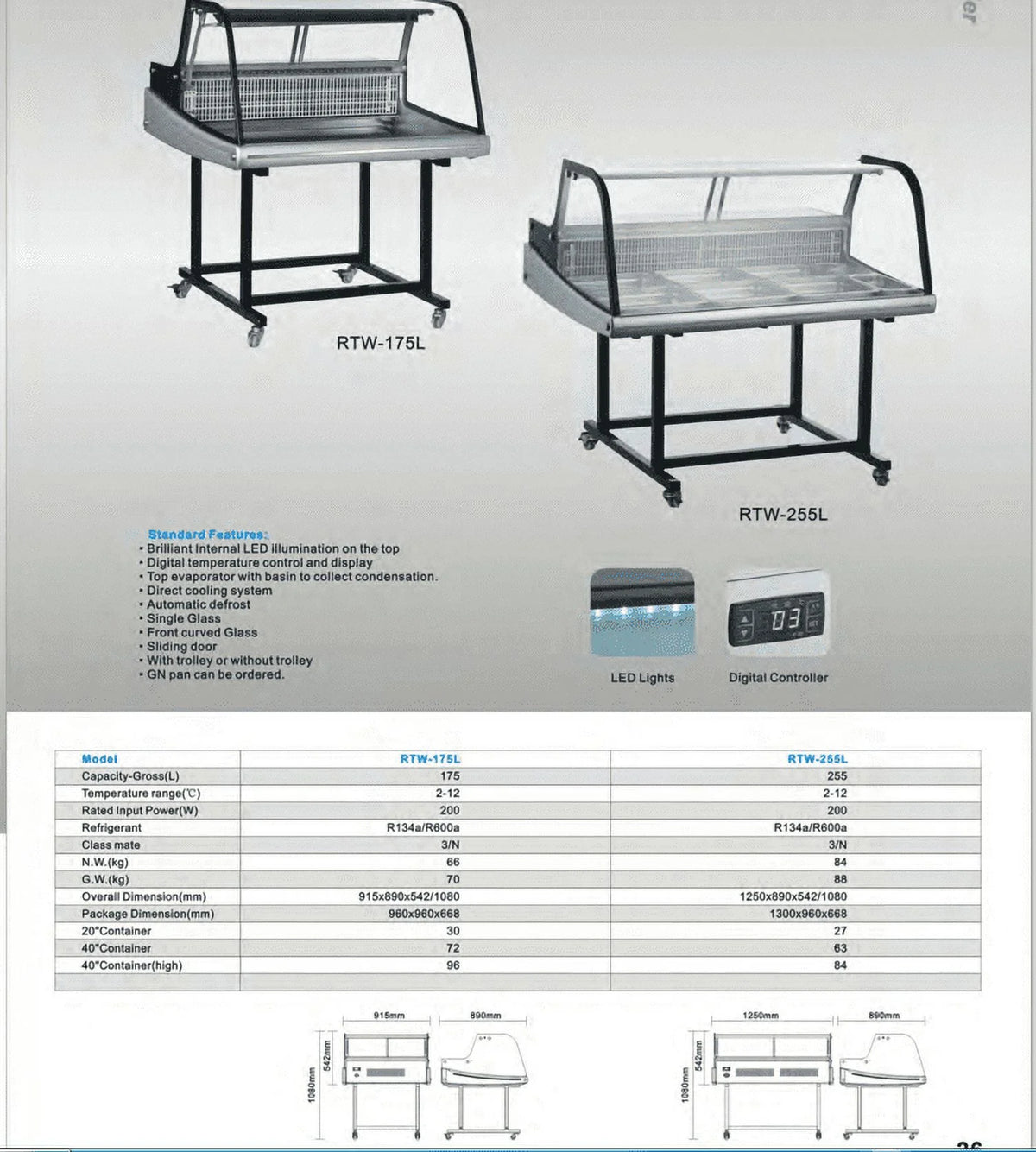 48" Display Refrigerator on Wheels O833