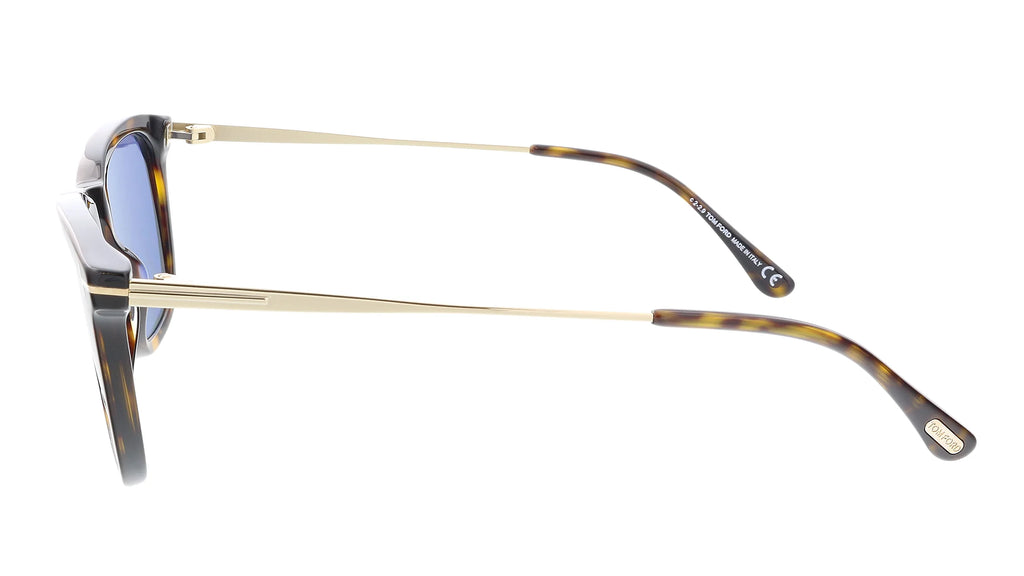 Dark Havana Rose Gold Blue 53 mm Sunglasses G356120